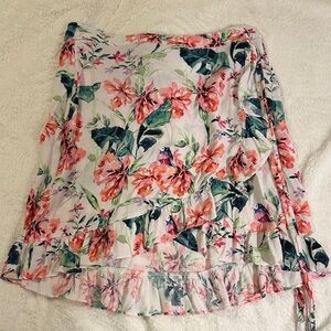 Sanctuary Asymmetrical Floral Skirt - Pink and Green